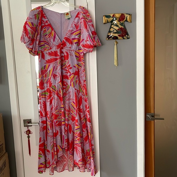 Farm Rio Lilac Color Birds Midi Size:M (NWOT) - Picture 5 of 11